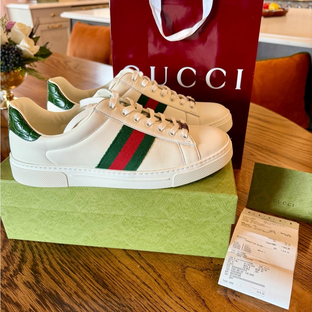 Gucci Ace sneaker with Web (women’s size 40)